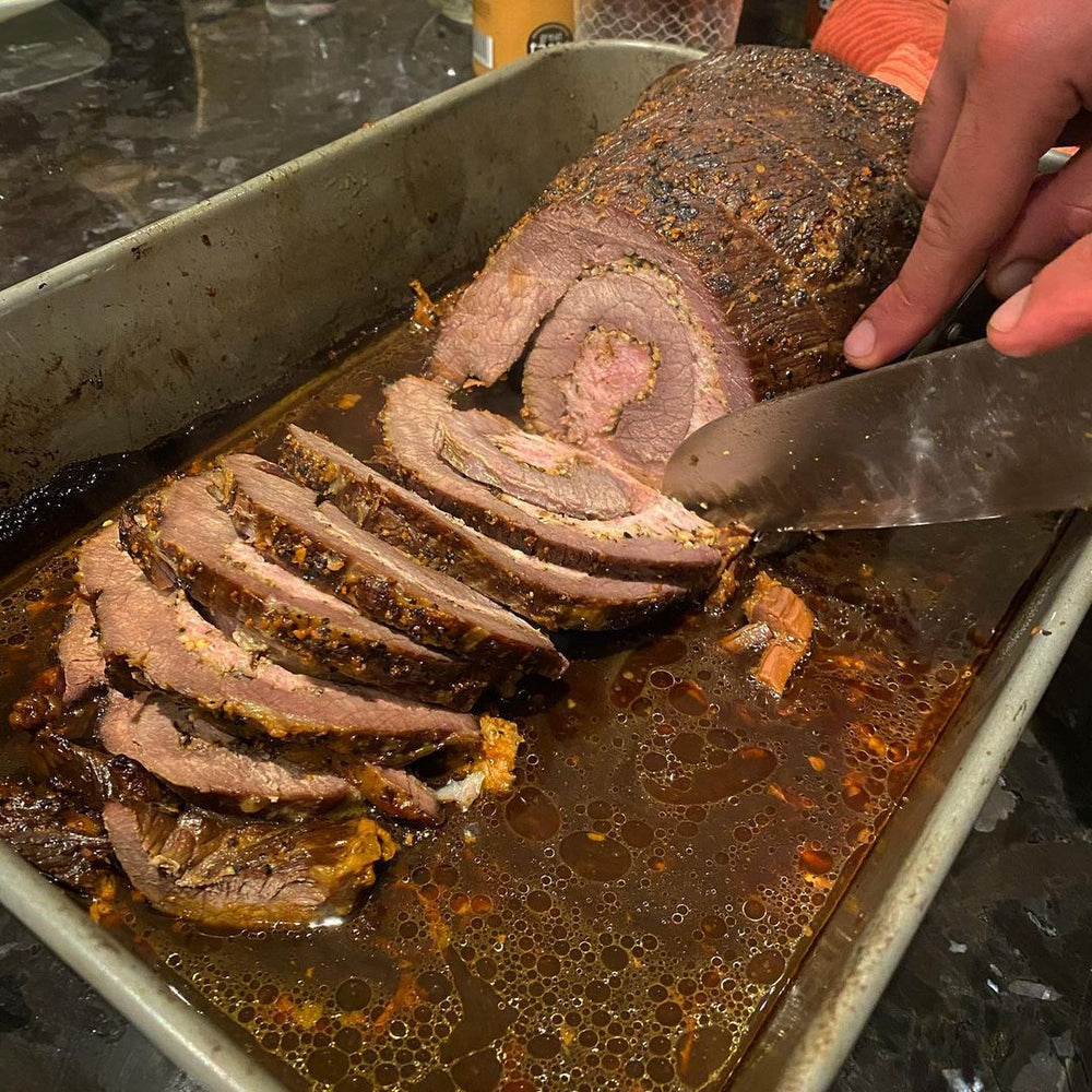 Rolled, Tied and Stuffed Beef Brisket