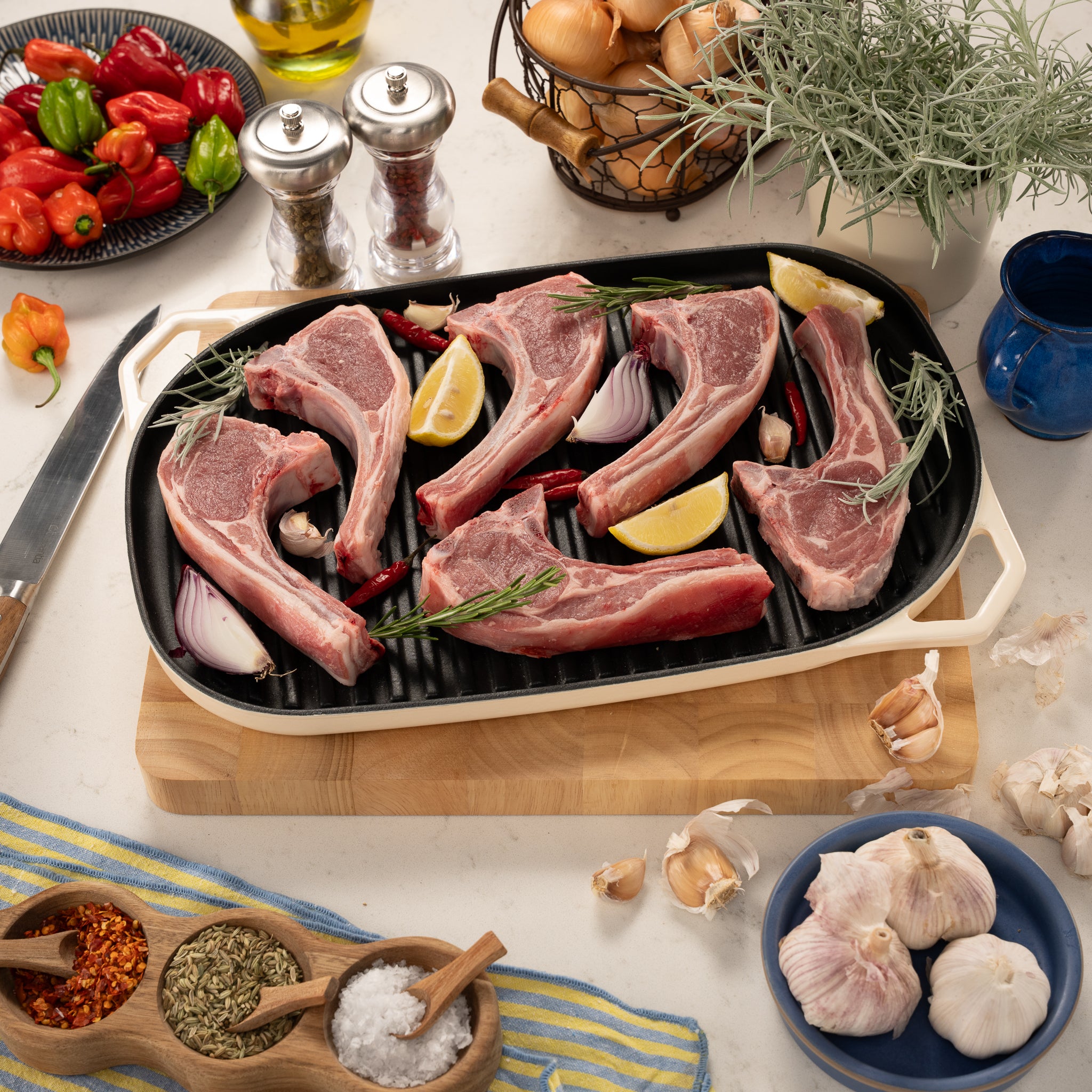 Halal Lamb Front Chops | French Trim Available | Saffron Alley