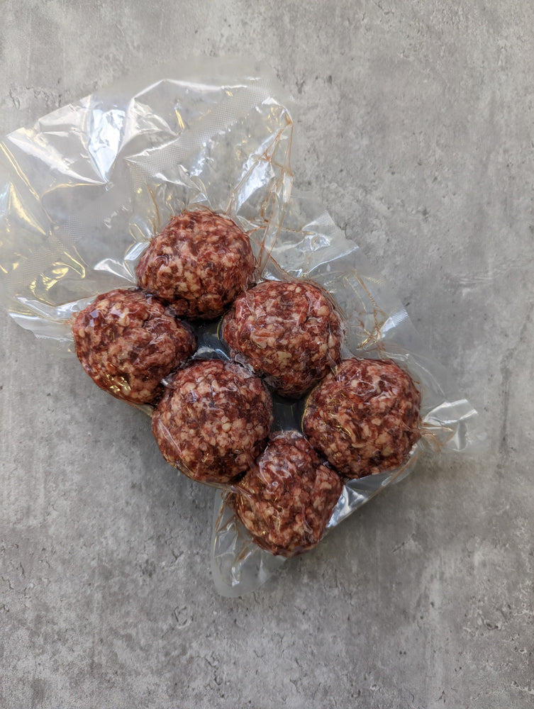 
            
                Load image into Gallery viewer, 3oz Angus Smash Burger Balls Pack of 6
            
        