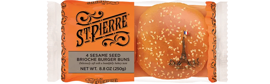 4 Brioche Burger Buns