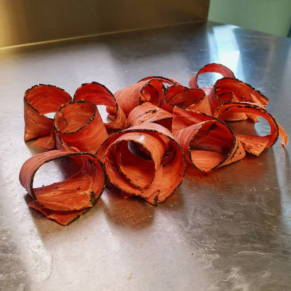 Halal Brisket Pastrami with Black Pepper Saffron Alley