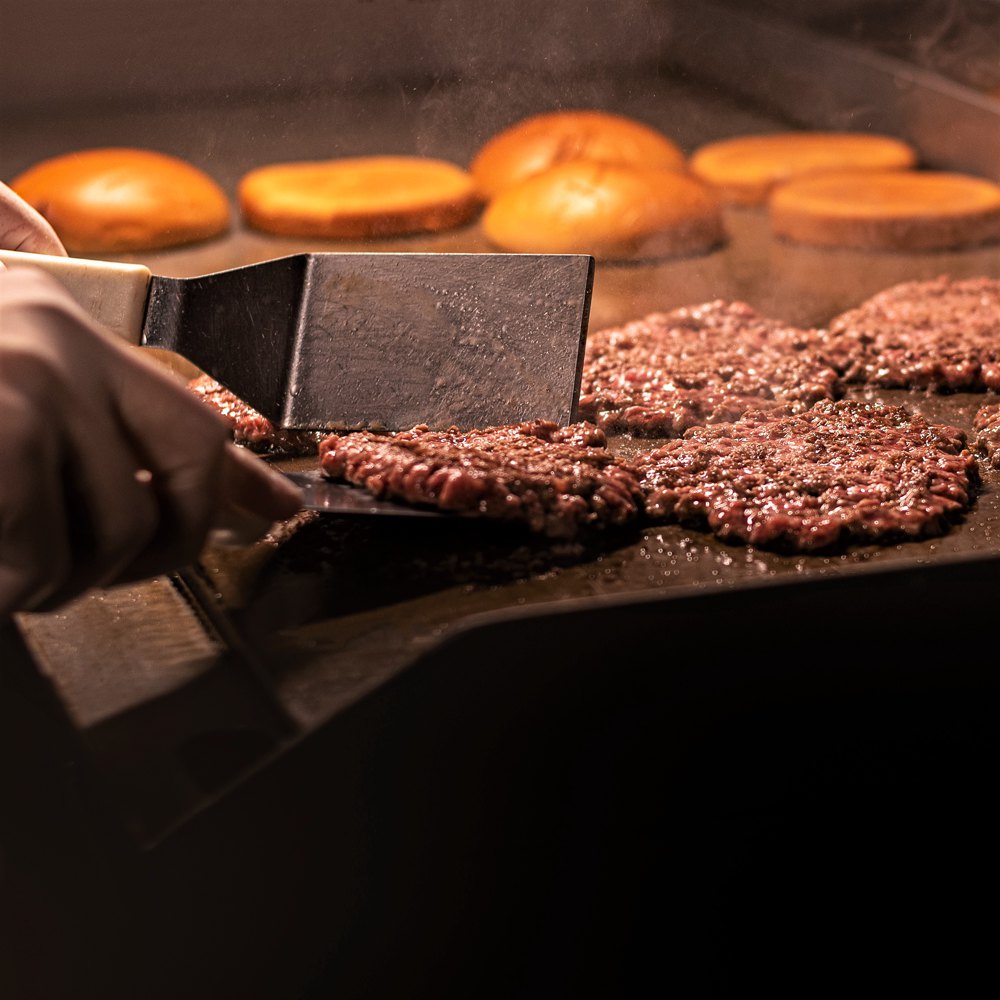 smashed halal beef burger bite tailgate crispy crust party portable easy crowd